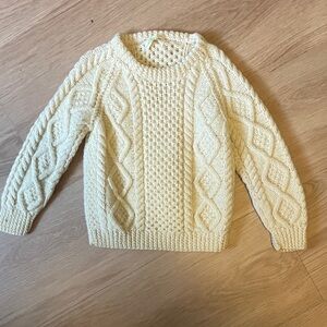 Kid’s Cream Cable Knit Sweater